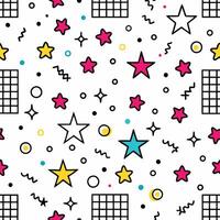 seamless pattern with stars and squares vector