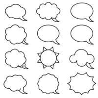speech bubbles set of different shapes and sizes vector