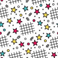 seamless pattern with stars and squares vector