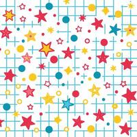 a colorful star pattern with squares and stars vector