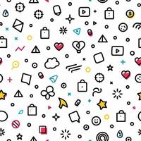a seamless pattern with various icons and symbols vector