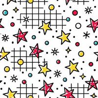 a colorful pattern with stars and squares vector