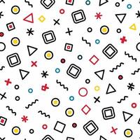 seamless pattern with geometric shapes and colors vector