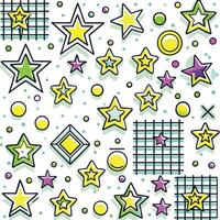 a pattern with stars and squares vector