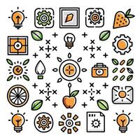 a set of icons for a photography app vector