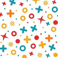 a colorful pattern with crosses and stars vector