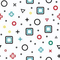a colorful pattern with squares and crosses vector