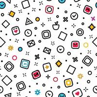 a seamless pattern with various icons and symbols vector