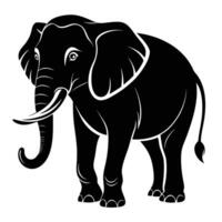 an elephant is standing in front of a white background vector