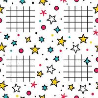 seamless pattern with stars and squares vector