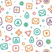 a colorful pattern with icons and symbols vector
