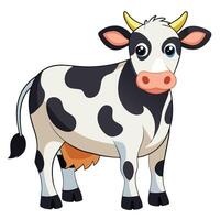 cartoon cow on white background vector