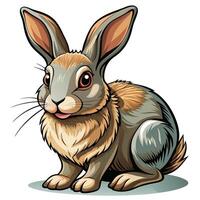 illustration of a cute rabbit isolated on white background vector