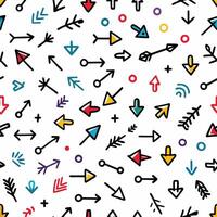 seamless pattern with colorful arrows and arrows vector