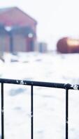 Antarctic research station in snow video