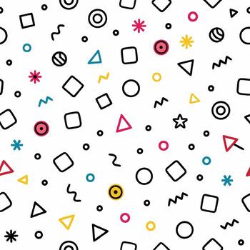 sin costura modelo con geométrico formas y colores vector