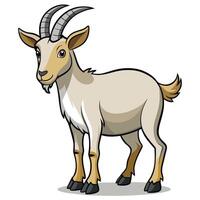 goat cartoon illustration on white background vector
