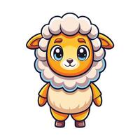 a cartoon sheep with a big head and a big nose vector