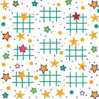 a colorful pattern with stars and squares vector