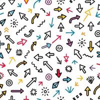 seamless pattern with colorful arrows and arrows vector