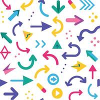 a colorful pattern with arrows and arrows vector