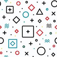 a colorful geometric pattern with squares and circles vector