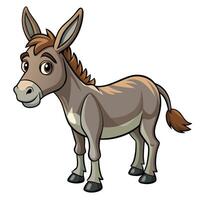 a cartoon donkey standing on a white background vector