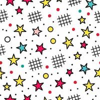 seamless pattern with stars and dots vector