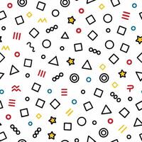 a colorful pattern with geometric shapes and stars vector