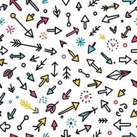 seamless pattern with colorful arrows and arrows vector