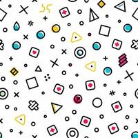 seamless pattern with geometric shapes and colors vector