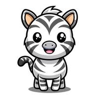 a cartoon zebra standing with its mouth open vector