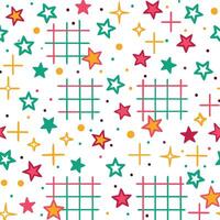 a colorful pattern with stars and squares vector