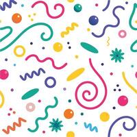 a colorful pattern with various shapes and colors vector