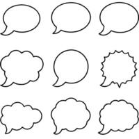 speech bubbles set of different shapes vector