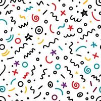 seamless pattern with colorful shapes and lines vector
