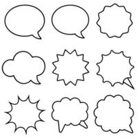 speech bubbles set of different shapes and sizes vector