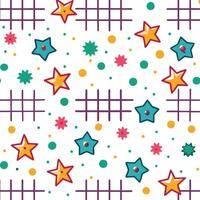 a colorful pattern with stars and squares vector