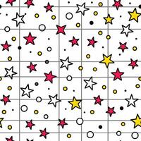 a star pattern with dots and stars on a white background vector