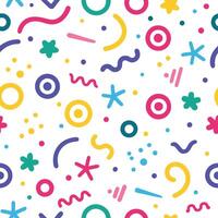 seamless pattern with colorful shapes and lines vector