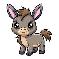 a cartoon donkey with big eyes and a big nose vector