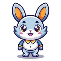 a cartoon bunny in a suit with big ears vector