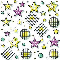 a pattern with stars and balls on it vector