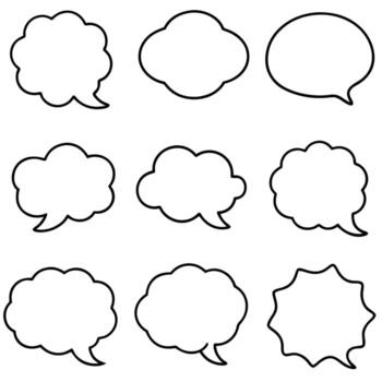 speech bubbles set of different shapes and sizes vector