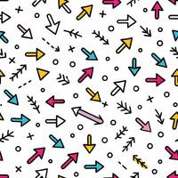 a colorful pattern with arrows and arrows on it vector