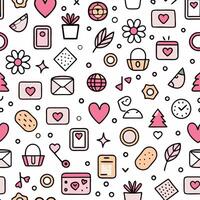 a seamless pattern with various objects and symbols vector