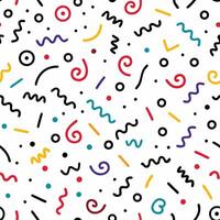 seamless pattern with colorful shapes and lines vector