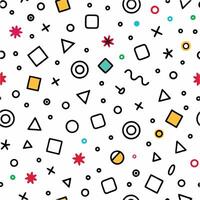 seamless pattern with geometric shapes and colors vector