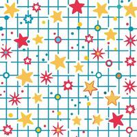 a star pattern with squares and stars on a white background vector