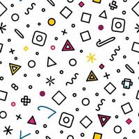 seamless pattern with geometric shapes and colors vector